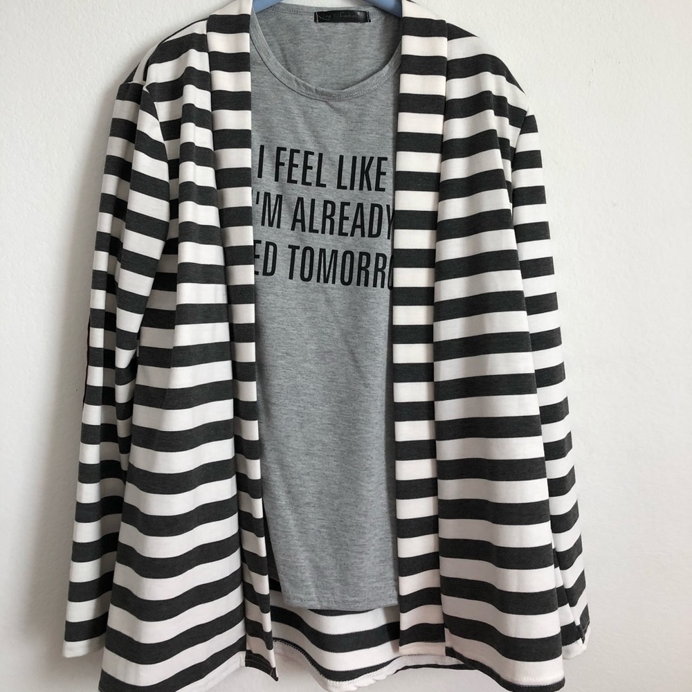 Stylish shirt and light sweater